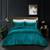 颜色: Green, Grace Living | Grace Living Tillie Velvet 3pc Comforter Set With 2 Pillow Shams, 1 Comforter QUEEN