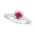 颜色: Ruby/White Gold, Macy's | Emerald (1/2 ct. t.w.) & Diamond (1/10 ct. t.w.) Halo Ring in 14k Gold (Also in Ruby, Sapphire, & Pink Sapphire)