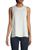 color OPTIC_WHITE, Vince | Ribbed Crewneck Silk Top