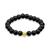 商品第12个颜色Onyx/Gold, Macy's | Genuine Stone Bead Stretch Bracelet with Silver Plate or Gold Plate Bead Accent