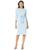 Adrianna Papell | Knit Crepe Tie Waist Sheath Dress, 颜色Blue Mist