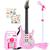 颜色: soft pink, Best Choice Products | Kids Electric Musical Guitar Toy Play Set w/ 6 Demo Songs, Whammy Bar, Microphone, Amp, AUX