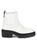商品Ash | Mastro Leather Pull-On Combat Boots颜色WHITE