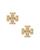 商品Tory Burch | Crystal Logo Stud Earrings颜色Gold