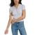 颜色: Optic Heather, Calvin Klein | Women's Ribbed Short-Sleeve Polo Shirt