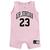 商品Jordan | Jordan 23 Jersey Romper - Girls' Infant颜色Pink/Black