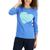 商品Tommy Hilfiger | Tommy Hilfiger Womens Heart Cotton Graphic Crewneck Sweater颜色Blue Bonnet
