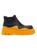 color BLACK ORANGE, Bottega Veneta | Tire Leather Chelsea Boots