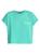 商品Balmain | Cropped Logo T-Shirt颜色AQUA GREEN WHITE