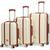 颜色: White, Badgley Mischka Luggage | Mia 3 Piece Expandable Retro Luggage Set STANDARD