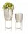 颜色: Silver, Rosemary Lane | Metal Planter with Removable Stand Set of 2