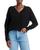 商品AQUA | Cashmere V Neck Sweater - 100% Exclusive颜色Black