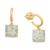 商品Kate Spade | Square Glitter Stone Charm Huggie Hoop Earrings颜色Opal Glitt