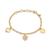 商品Michael Kors | Sterling Silver Open Heart Charm Bracelet and Available in Silver, 14K Rose-Gold Plated or 14K Gold Plated颜色Gold Plated