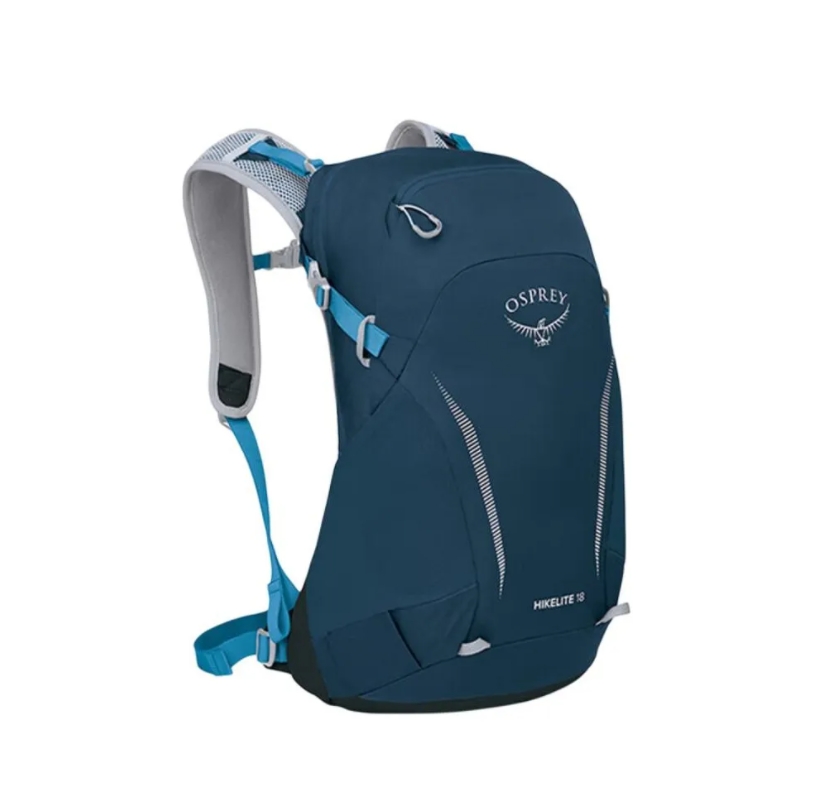 颜色: 蓝色, Osprey | Hikelite 18L/26L 骇客户外小鹰双肩背包徒步登山背包旅行包（香港仓发货）