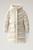 商品Woolrich | Aliquippa Silky Long Down Jacket with a Drawstring Waist颜色Milky Cream