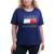 商品Tommy Hilfiger | Tommy Hilfiger Sport Womens Plus Logo Knit T-Shirt颜色Deep Blue
