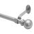 颜色: Pewter, Elrene Home Fashions | Farmhouse Adjustable Curtain Rod with Hammered Ball Finials, 48"-86"
