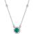 商品第1个颜色Emerald, Macy's | Tanzanite (1 ct. t.w.) and White Topaz (1/2 ct. t.w.) 18" Pendant Necklace in Sterling Silver (Also Available In Sapphire & Emerald)