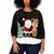 商品Karen Scott | Karen Scott Womens Plus Friendly Santa Holiday Knit Pullover Sweater颜色Black Combo