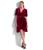 color Garnet, Ralph Lauren | Belted Velvet Puff-Sleeve Dress