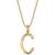 颜色: C, Sarah Chloe | Andi Initial Pendant Necklace in 14k Gold-Plate Over Sterling Silver, 18"