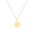 颜色: leter i, Savvy Cie Jewels | 18K GOLD VERMEIL OVER STERLING SILVER ROUND INITIAL PENDANT W/ CHAIN