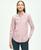 颜色: Maroon, Brooks Brothers | Classic Fit Stretch Supima® Cotton Non-Iron Bengal Stripe Dress Shirt