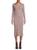 color HEATHER_MAPLE, Vince | Ribbed Polo Wool-Blend Bodycon Dress