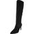 商品Nine West | Nine West Womens Eardy Suede Padded Insole Knee-High Boots颜色Black