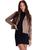 Steve Madden | Not Your Baby Womens Faux Suede Asymmetric Motorcycle Jacket, 颜色mocha