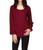 商品Michael Kors | Open Neck Long Sleeve Top颜色Dark Ruby