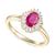 商品第2个颜色Ruby, Macy's | Tanzanite (3/4 ct. t.w.) & Diamond (1/4 ct. t.w.) Ring in 14k White Gold (Also Available in Emerald, Sapphire & Ruby)