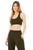 颜色: Dark Olive, Alo | Scoop Neck Sweatshirt Bra - Green Emerald