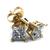 颜色: yellow gold, Pompeii3 | .33Ct Square Princess Cut Natural Diamond Stud Earrings in 14K Gold Basket Setting
