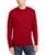 颜色: Cherry, Club Room | Men's Solid Crew Neck Merino Wool Blend Sweater, Created for Macy's