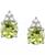 颜色: Peridot with 14k White Gold, Macy's | Gemstone & Diamond Accent Stud Earrings