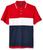 商品Nautica | Men's Short Sleeve 100% Cotton Pique Color Block Polo Shirt颜色Nautica Red
