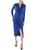 RACHEL Rachel Roy | Womens Faux Wrap Midi Wrap Dress, 颜色cobalt