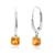 商品第7个颜色citrine, Nicole Miller | 10k White or Yellow Gold Cushion Cut 5mm Gemstone Dangle Lever Back Earrings with Push Backs