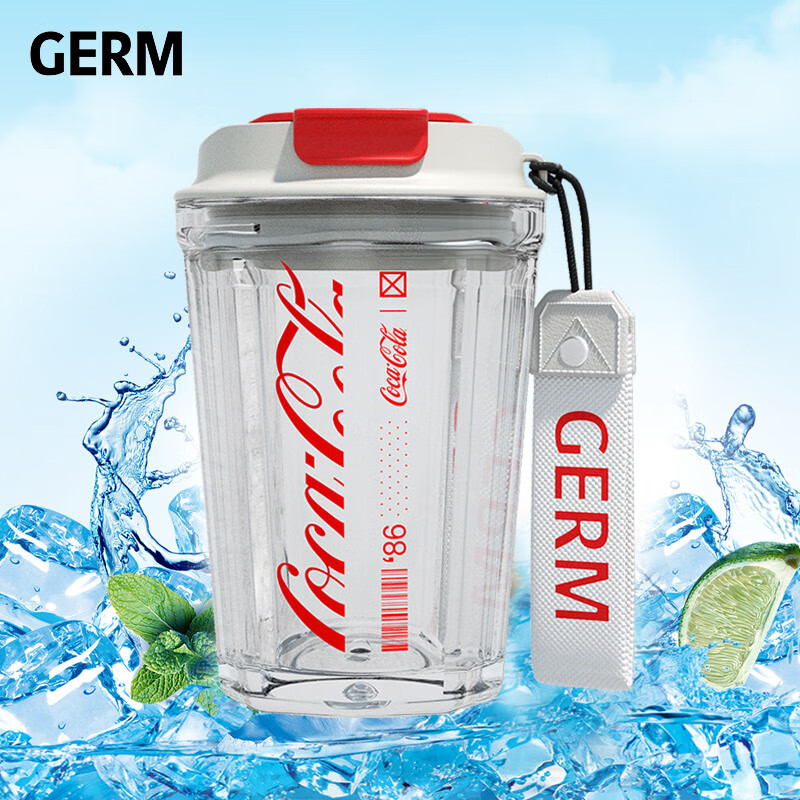 商品第3个颜色冰透白, GERM | 日本GERM格沵 可口可乐联名款潮酷水杯 390ML