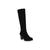 Anne Klein | Women's Reachup Round Toe Knee High Boots, 颜色Black Microsuede