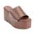 DKNY | Alvy Studded Platform Wedge Slide Sandals, 颜色Saddle