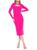 ALEXIA ADMOR | Tanya Twist Front Midi Bodycon Dress, 颜色MAGENTA