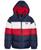 颜色: Americana, Reebok | Big Boys Colorblocked Fleece-Lined Full-Zip Hooded Puffer Jacket