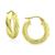 商品Giani Bernini | Wide Twist Small Hoop Earrings, 20mm, Created for Macy's颜色Gold Over Silver