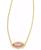 颜色: Luster Plated Pink Cats Eye Glass, Kendra Scott | 14k Gold-Plate Mother of Pearl Marquise Pendant Necklace, 16" + 3" extender