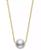 颜色: Gold Over Silver, Belle de Mer | Cultured Freshwater Pearl (7mm) Slide Pendant Necklace, 16" + 2" extender