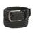 商品Perry Ellis | Men's Webbed Leather-Trim Belt颜色Black/Grey