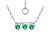 ��颜色: Green Quartz/Sterling Silver, Giani Bernini | Lab-Created Imitation Blue Sapphire Trio Pendant Necklace, 16" + 2" extender (Also in Lab-Created Green Quartz & Ruby), Created for Macy's